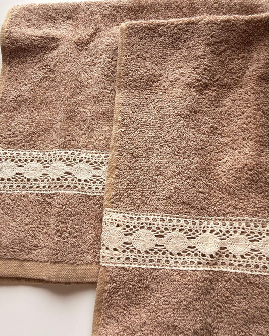 Villa Hand Towels Beige