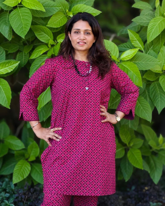 Mosaic Purple Kurta