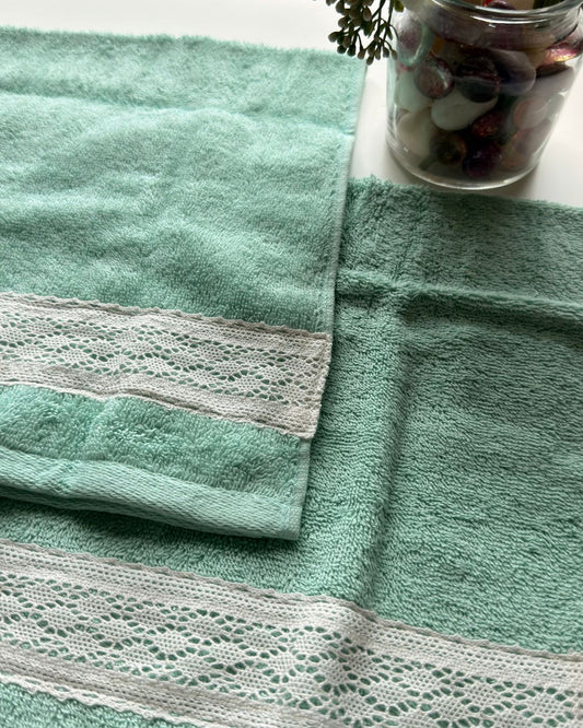 Villa Hand Towels Mint