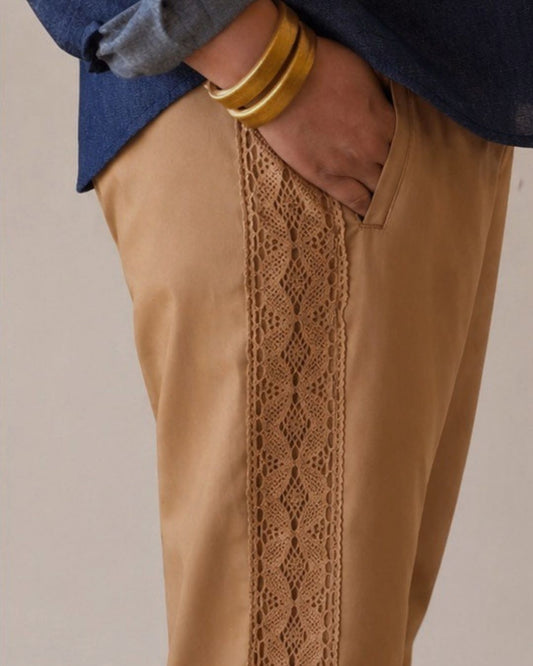 Sienna Pants with Crochet Lace