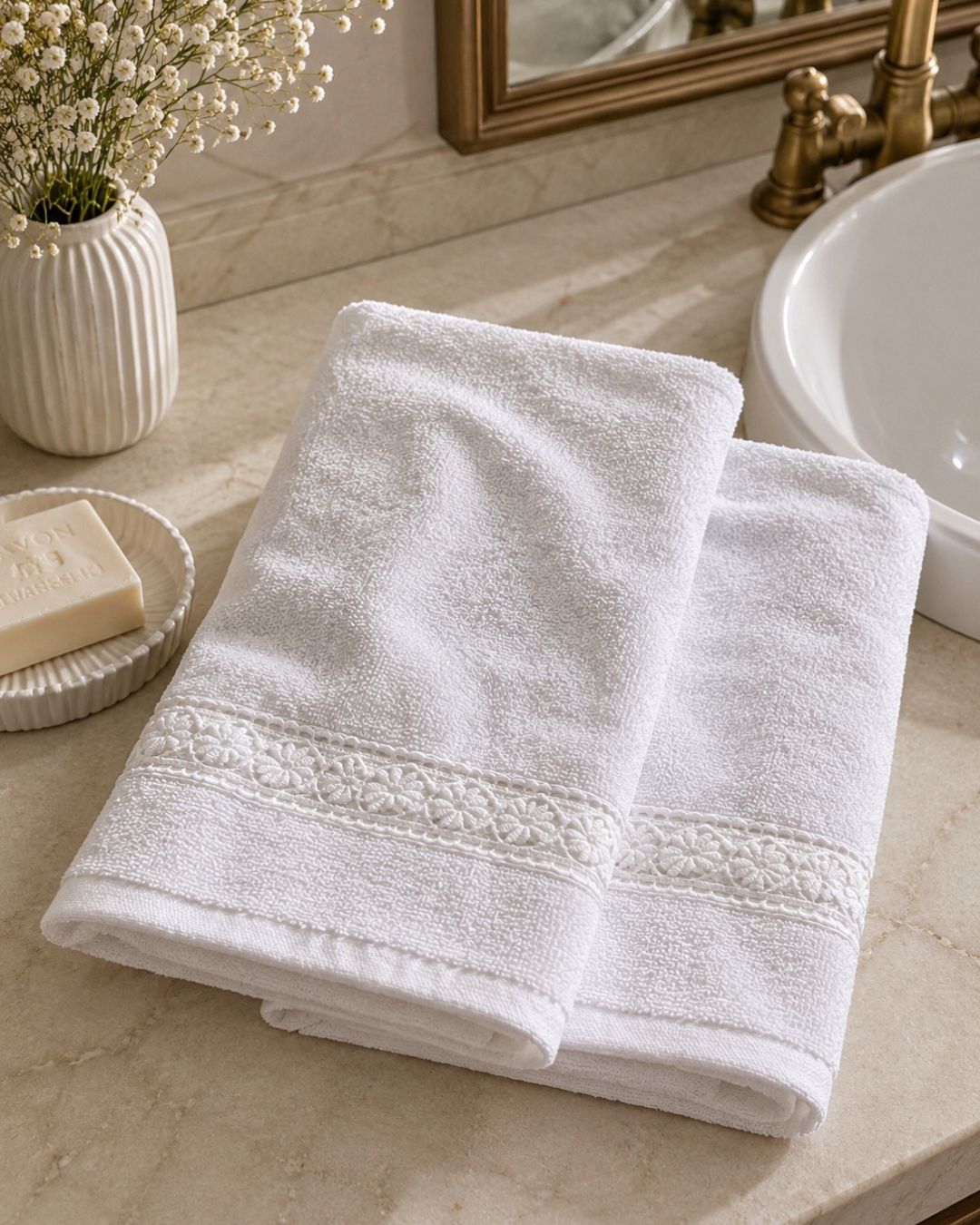 Villa Hand Towels White