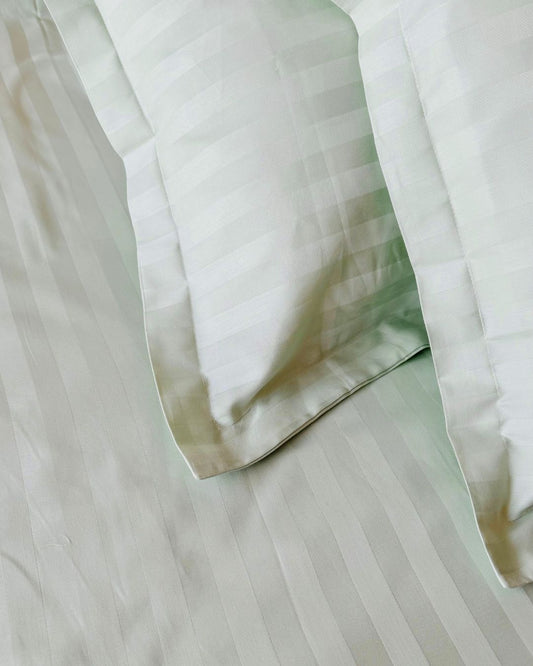 Peppermint Sateen Stripes Bedsheet Set