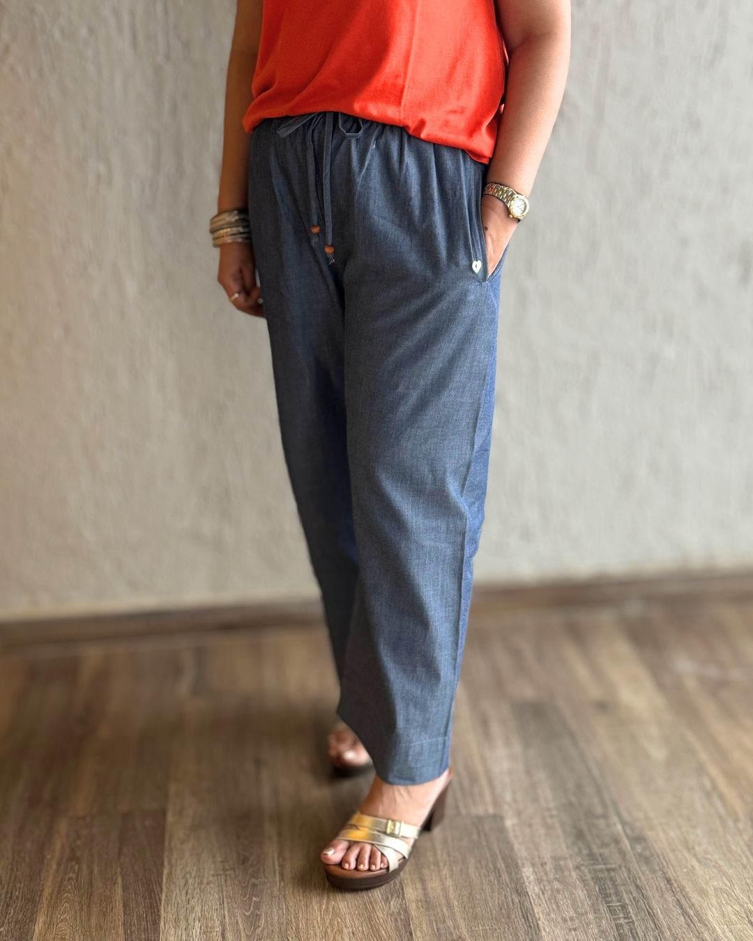 Chambray Denim Pants