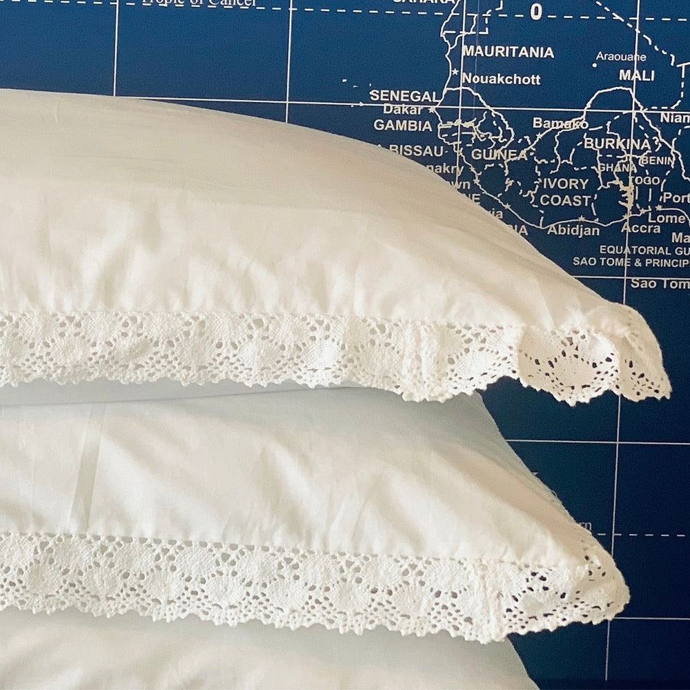 Crochet Clouds Lace Pillow Cases