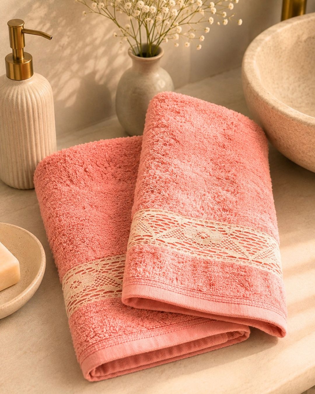 Peach Hand Towels