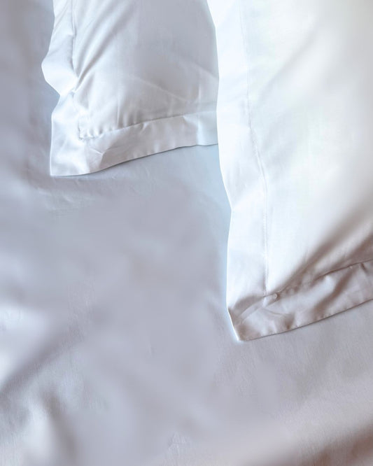 Milky White Sateen Bedsheet Set