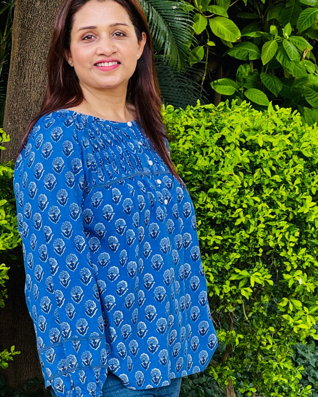 Wanderer Peasant Top Blue