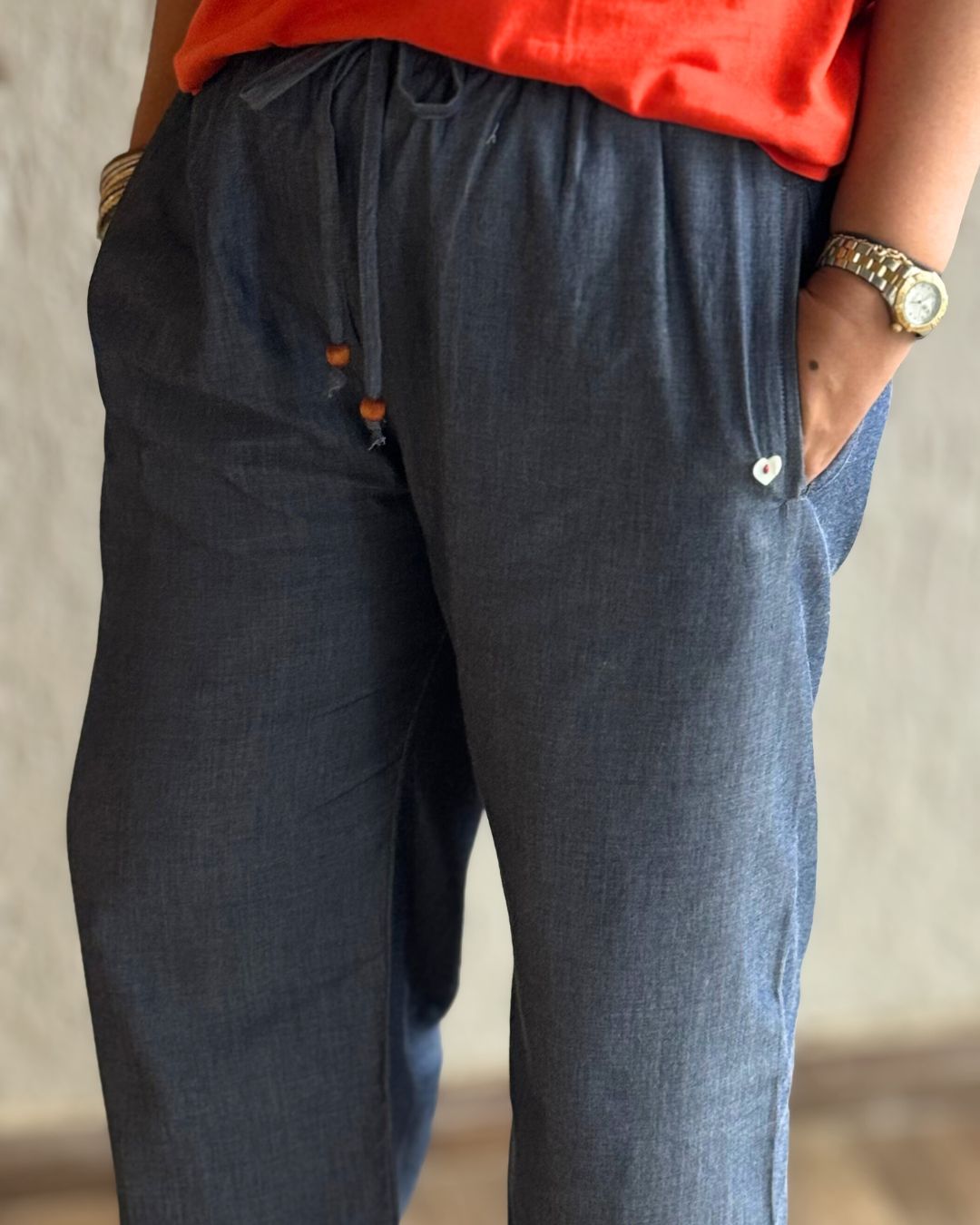 Chambray Denim Pants