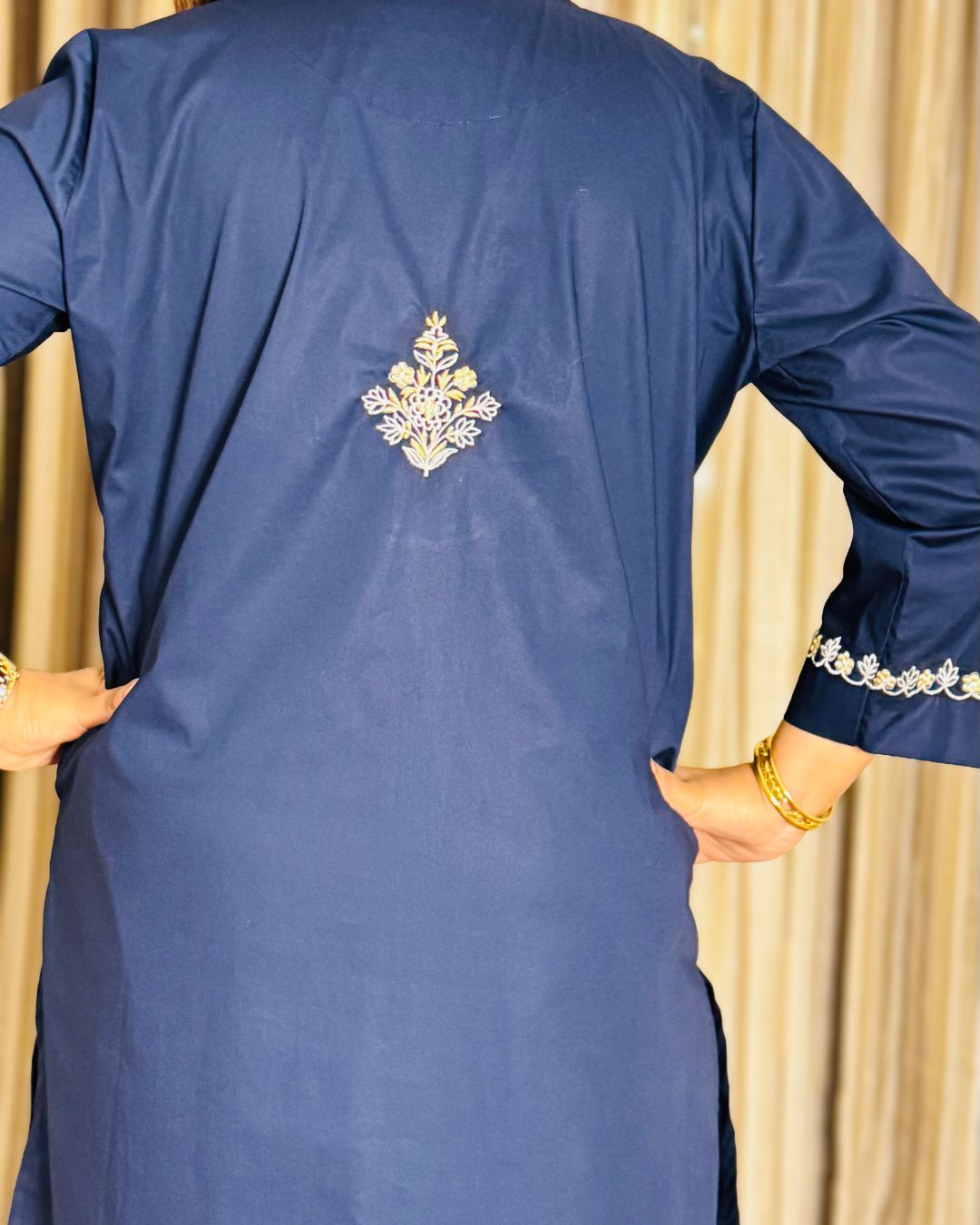 Zari Midnight Blue Coord Set