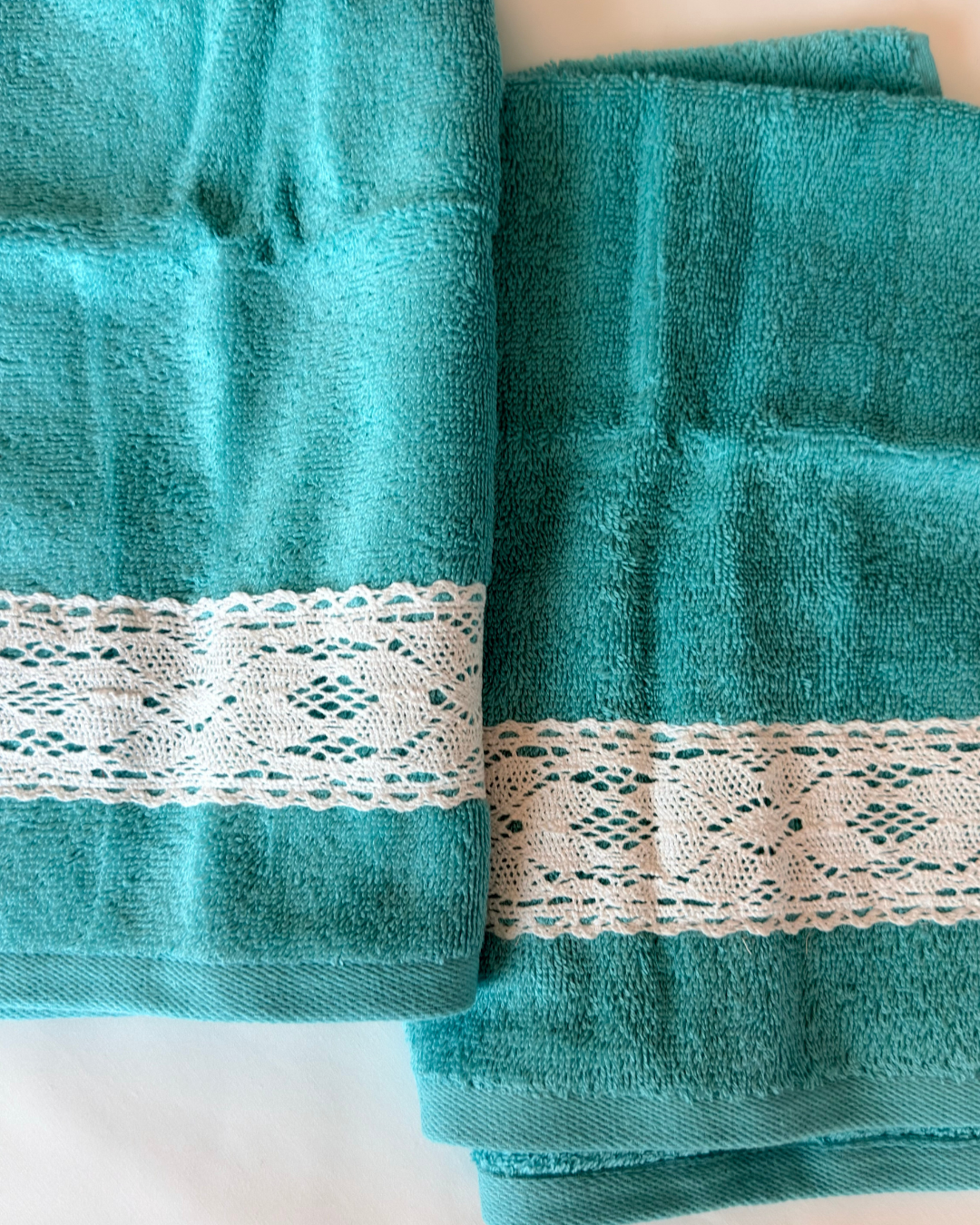 Villa Hand Towels Turquoise