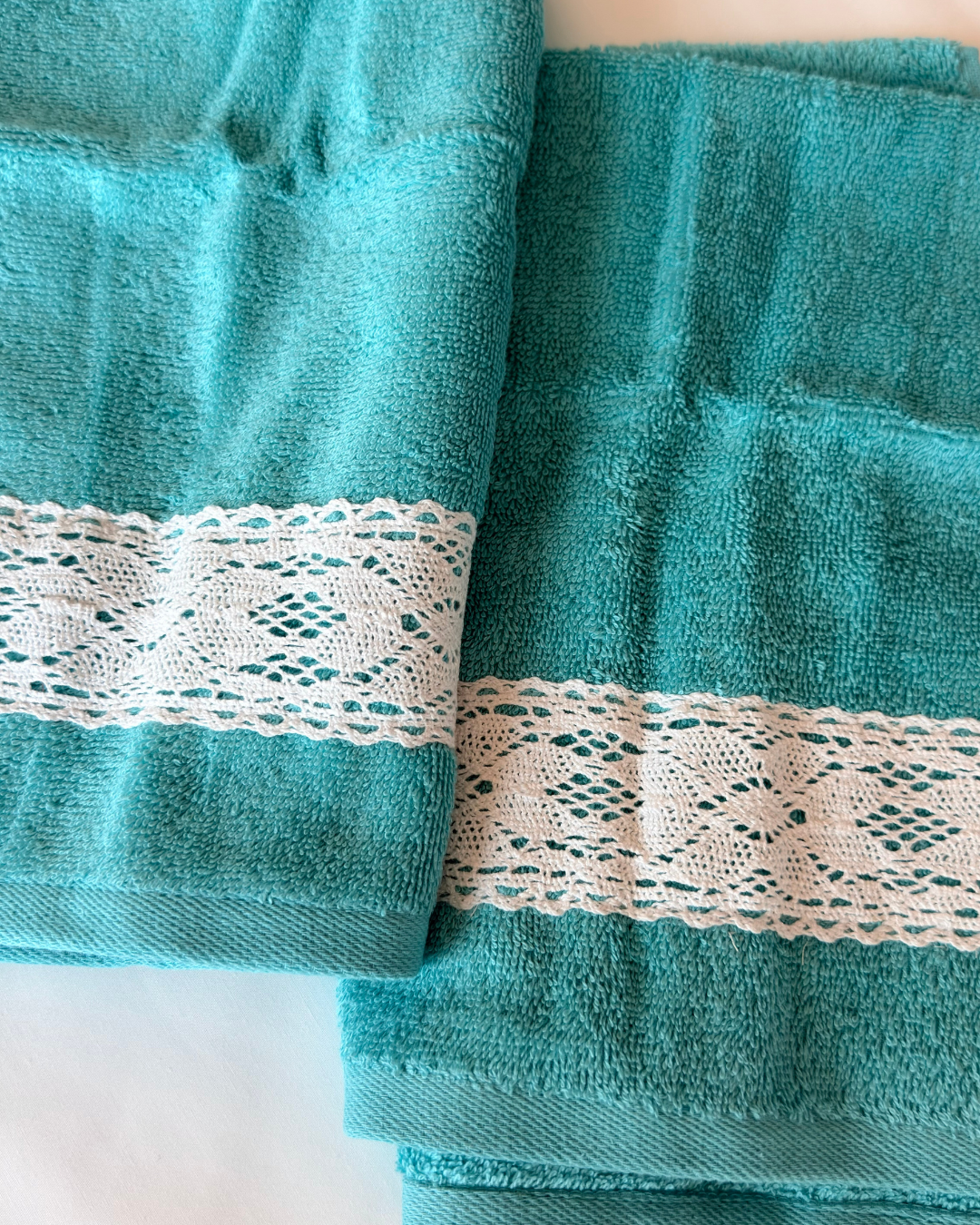 Villa Hand Towels Turquoise