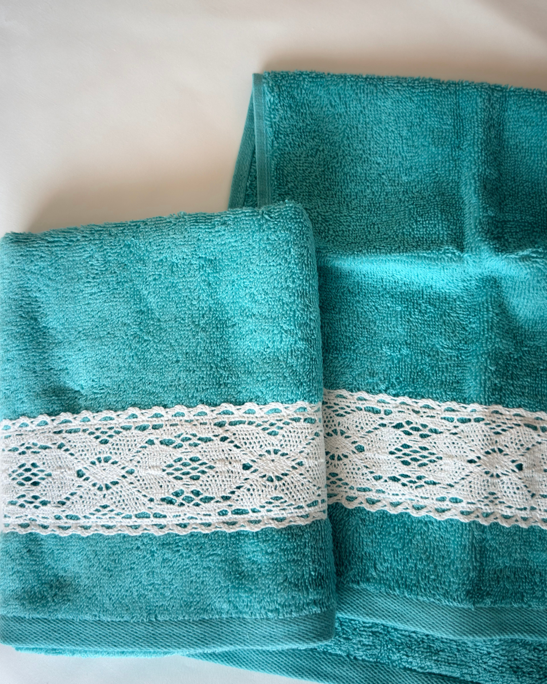 Villa Hand Towels Turquoise