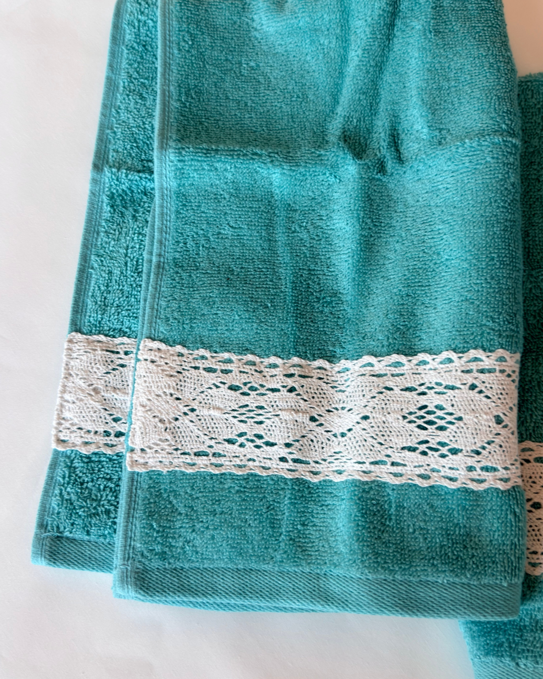 Villa Hand Towels Turquoise