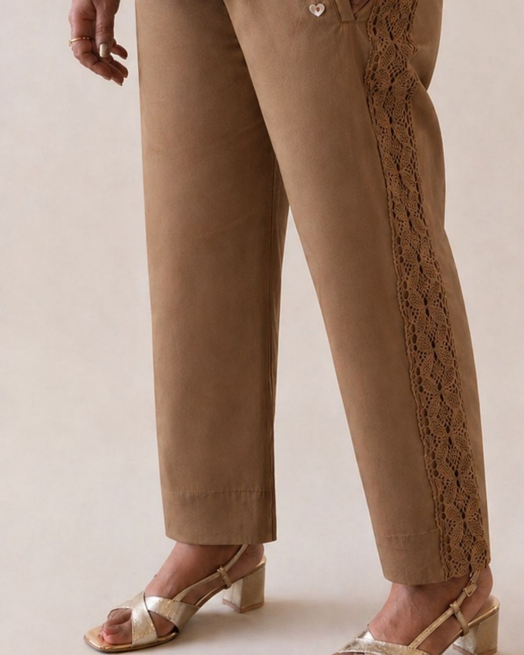 Sienna Pants with Crochet Lace