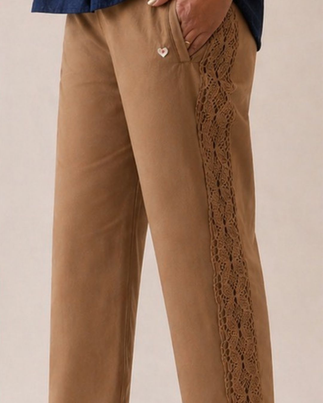 Sienna Pants with Crochet Lace