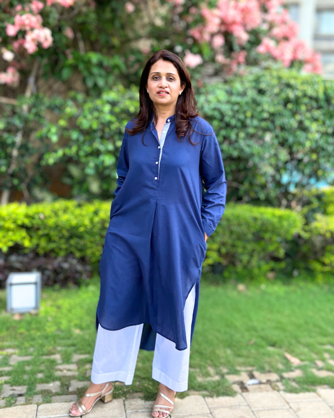 Riviera Kurta in Navy