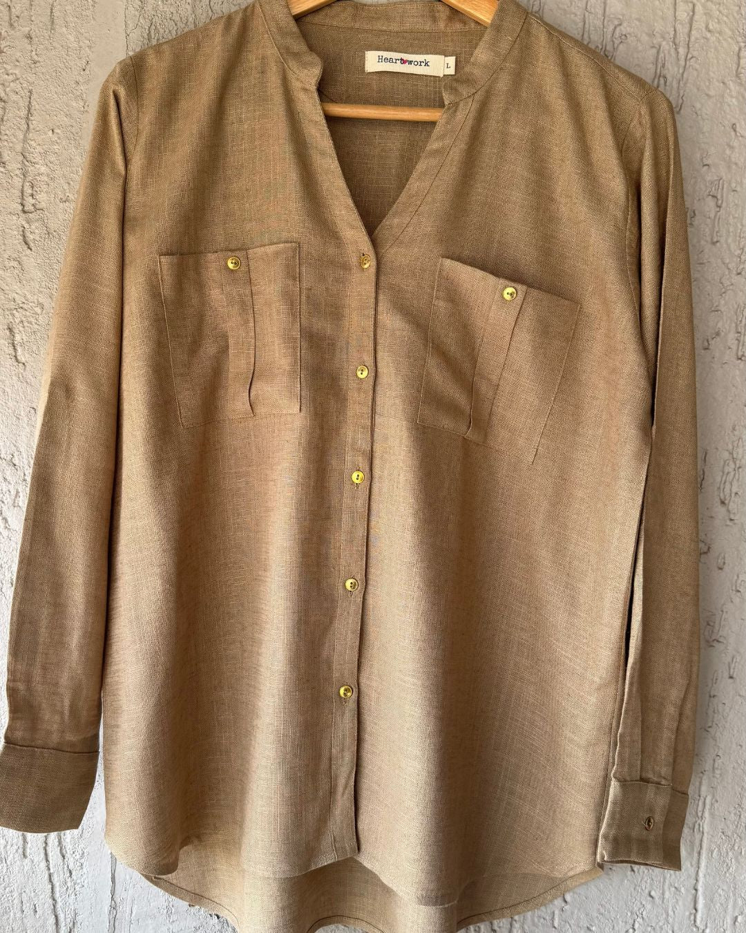 Audrey Linen Beige Shirt