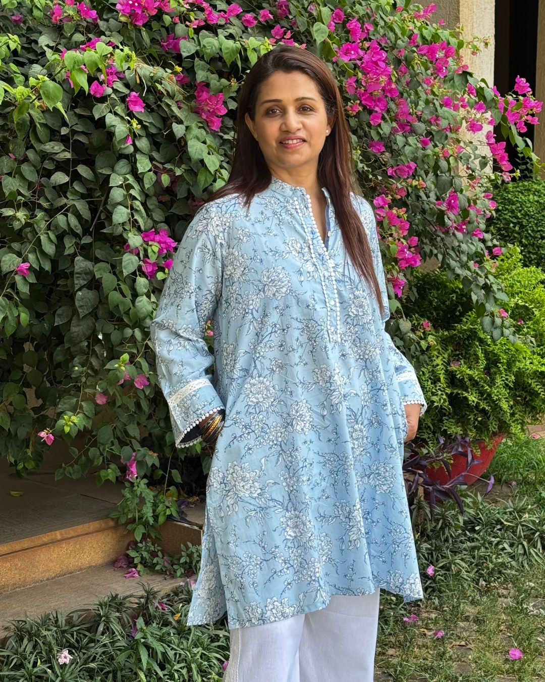 Sky Bloom Kurta