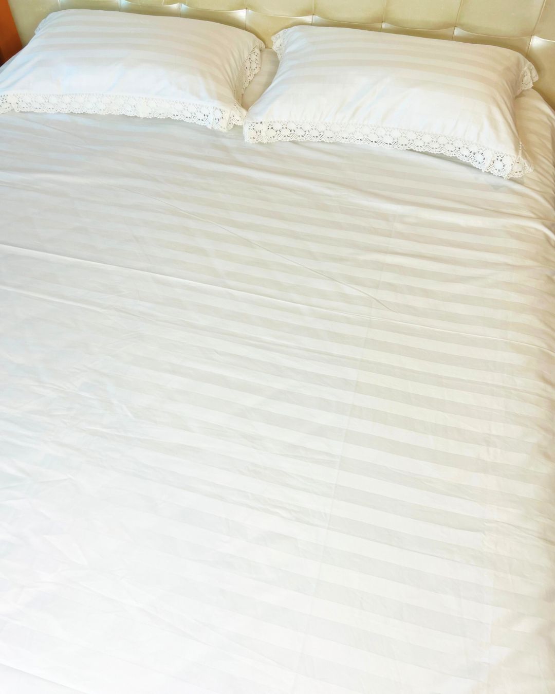 Vanilla Sateen Bedsheet and Pillow Cases