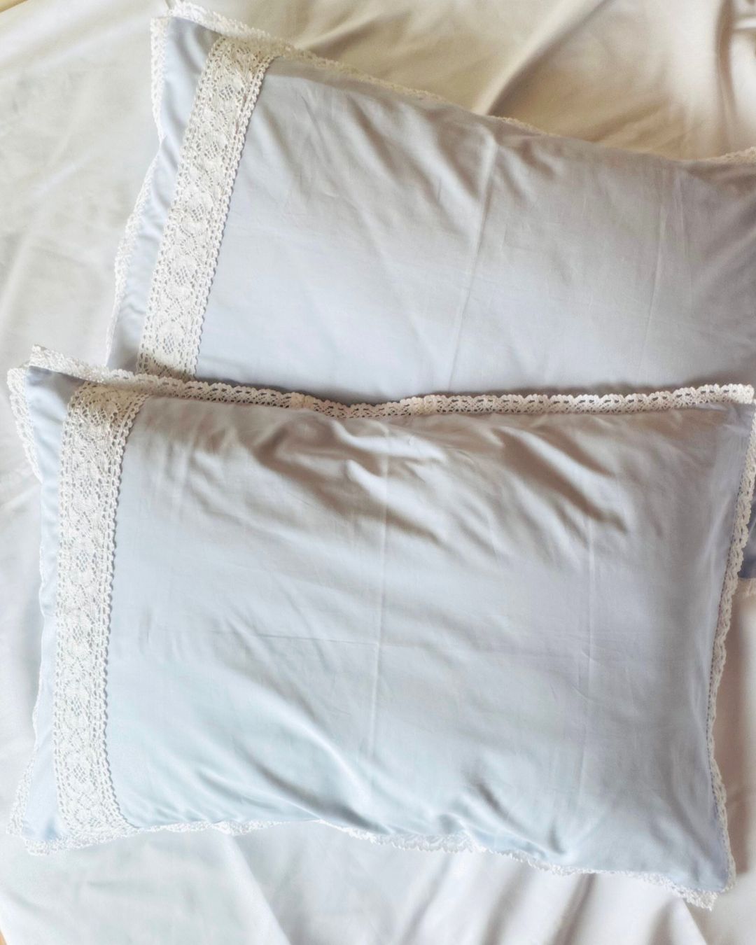 Jasmine Pillow Cases Skyblue