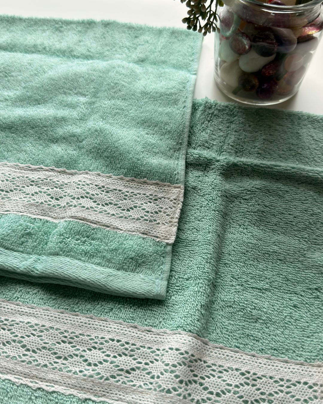 Villa Hand Towels Mint