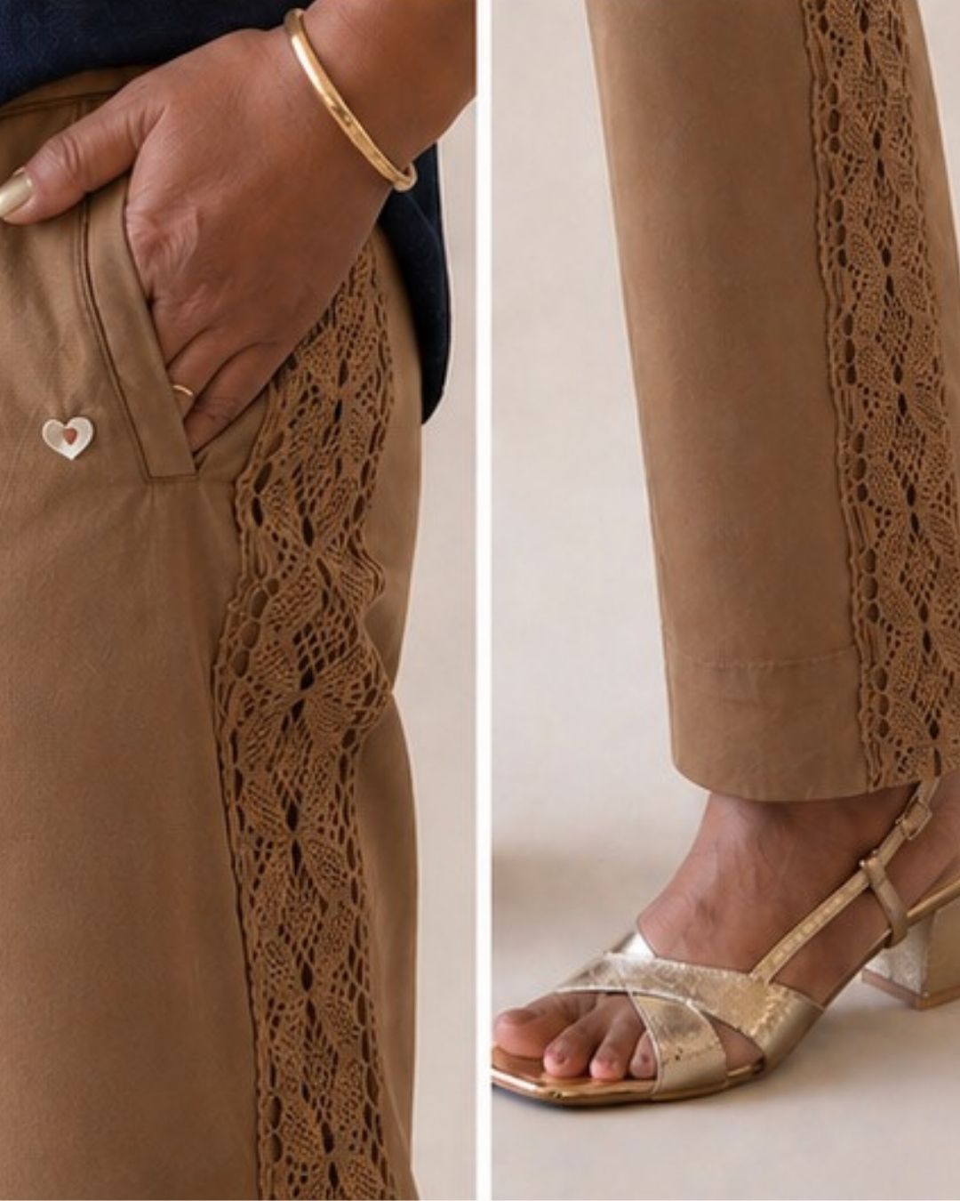 Sienna Pants with Crochet Lace