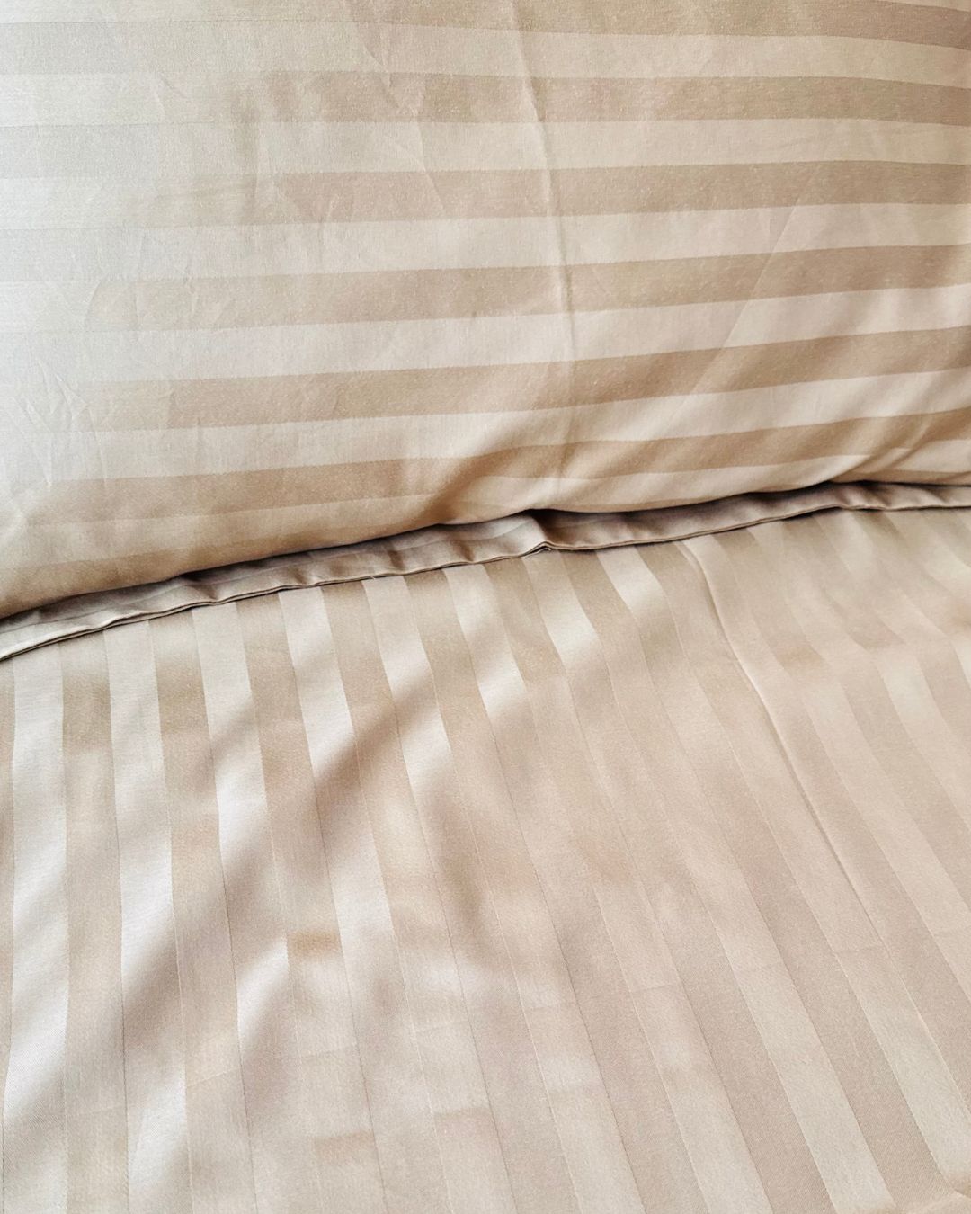 Sand Sateen Stripes Bedsheet Set