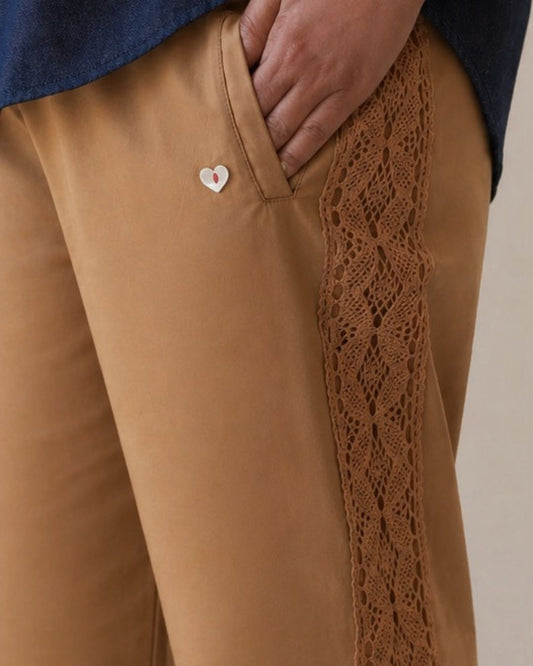 Sienna Pants with Crochet Lace