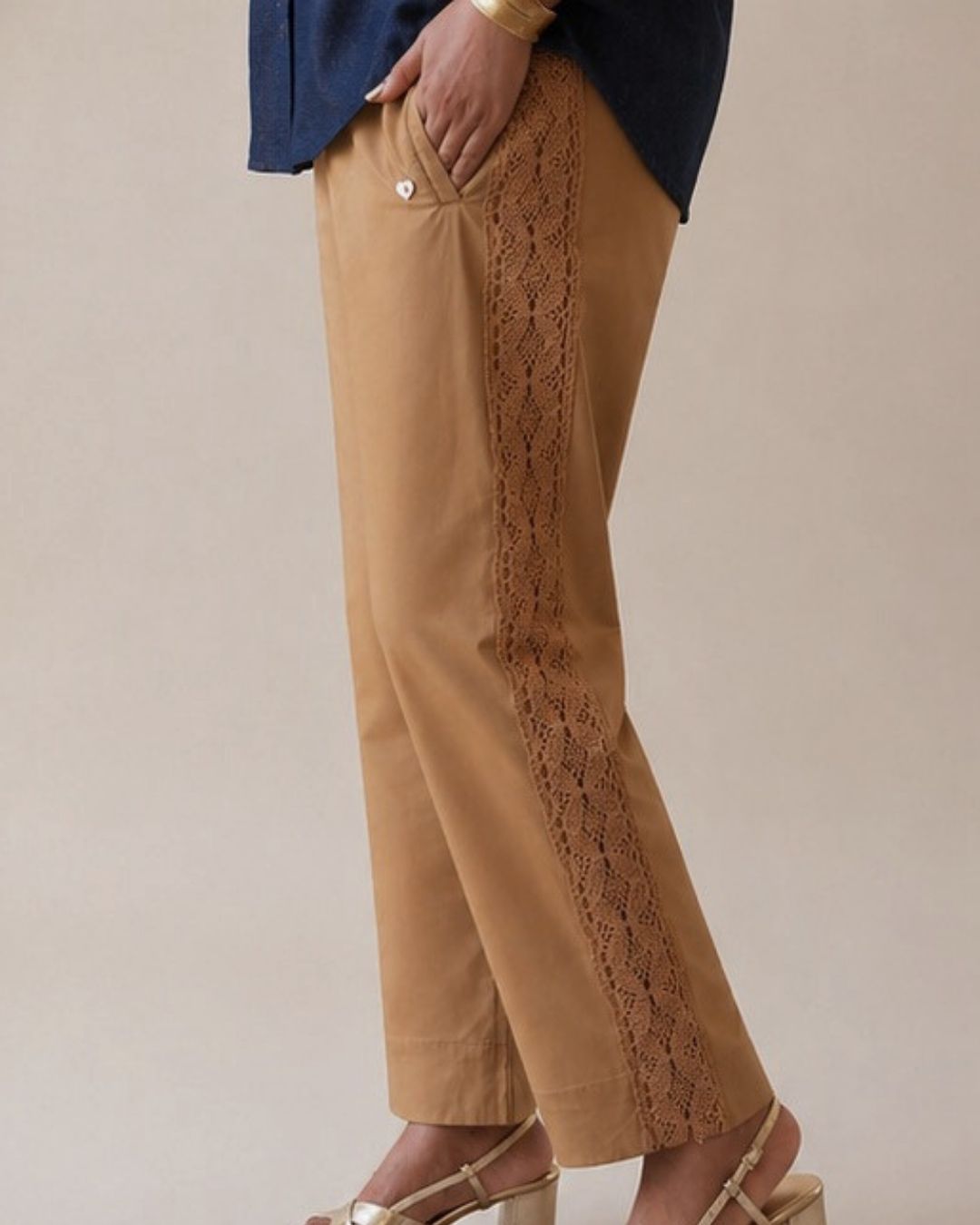 Sienna Pants with Crochet Lace