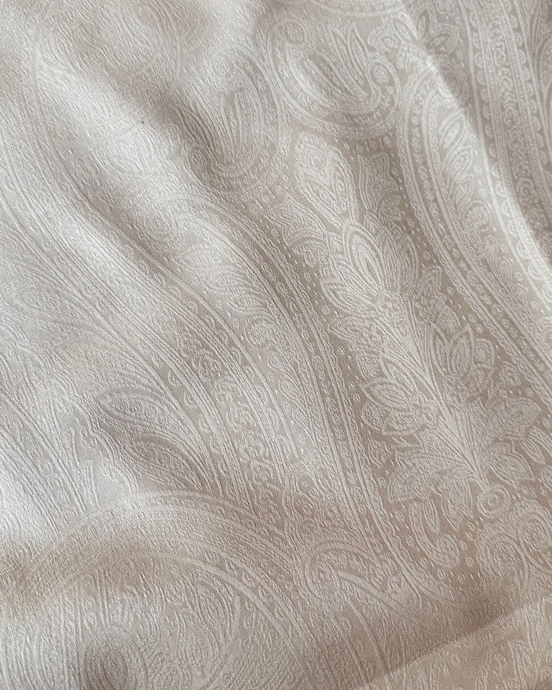 Jacquard Cream Bedsheet Set
