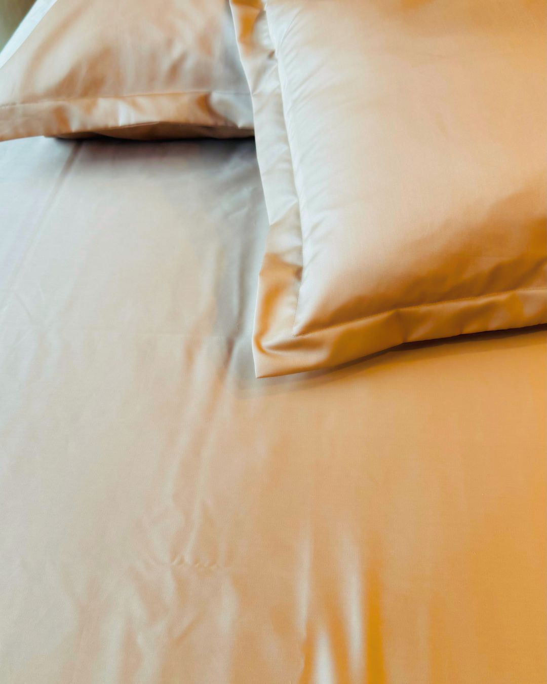 Gold Caramel Sateen Bedsheet Set