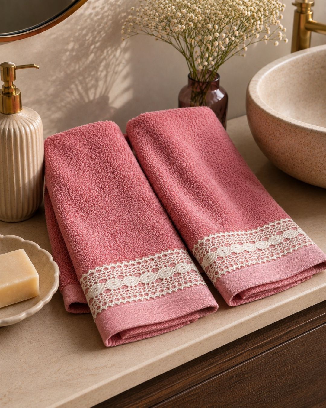 Pink Hand Towels