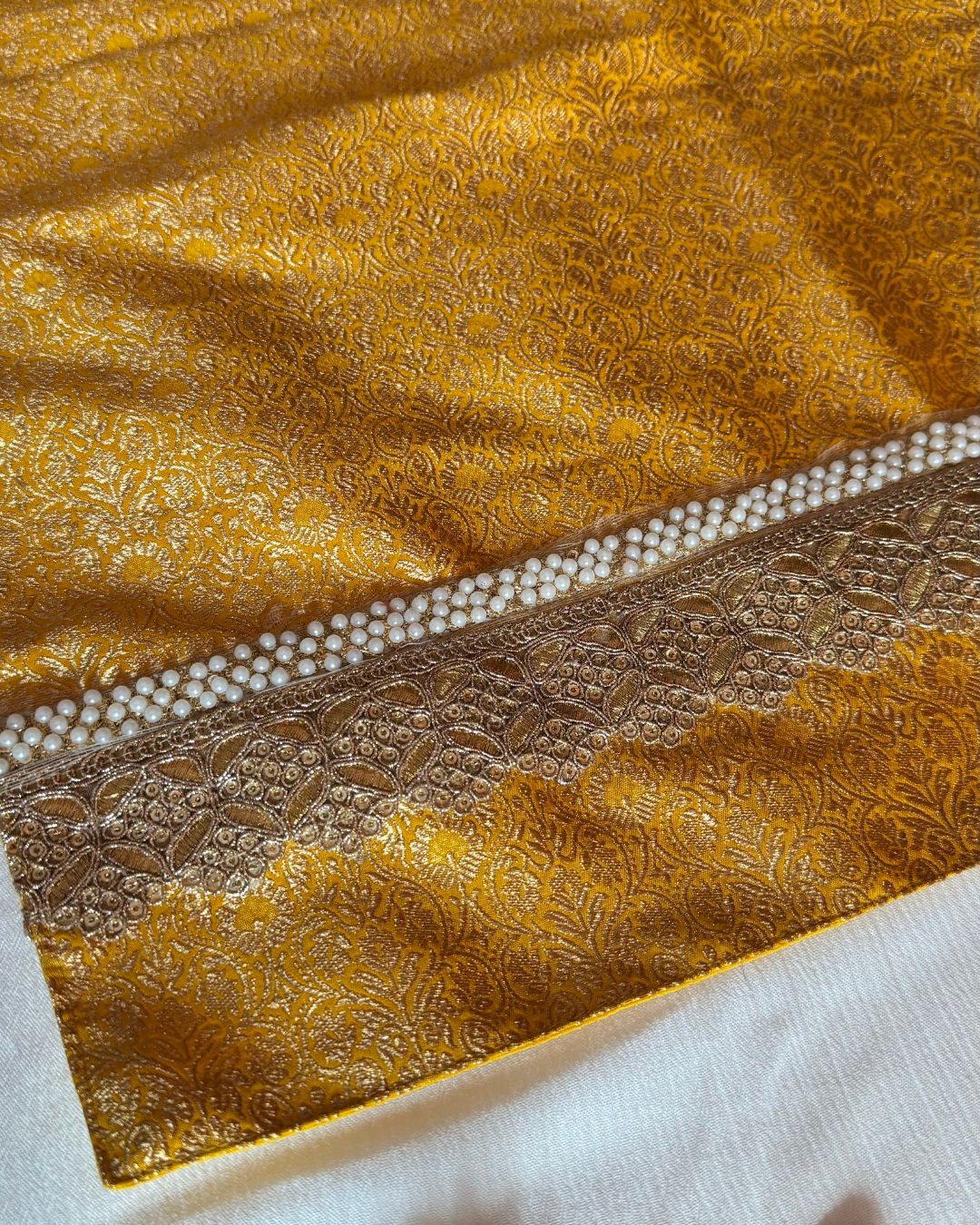 Deeya Marigold Silk Table Runner