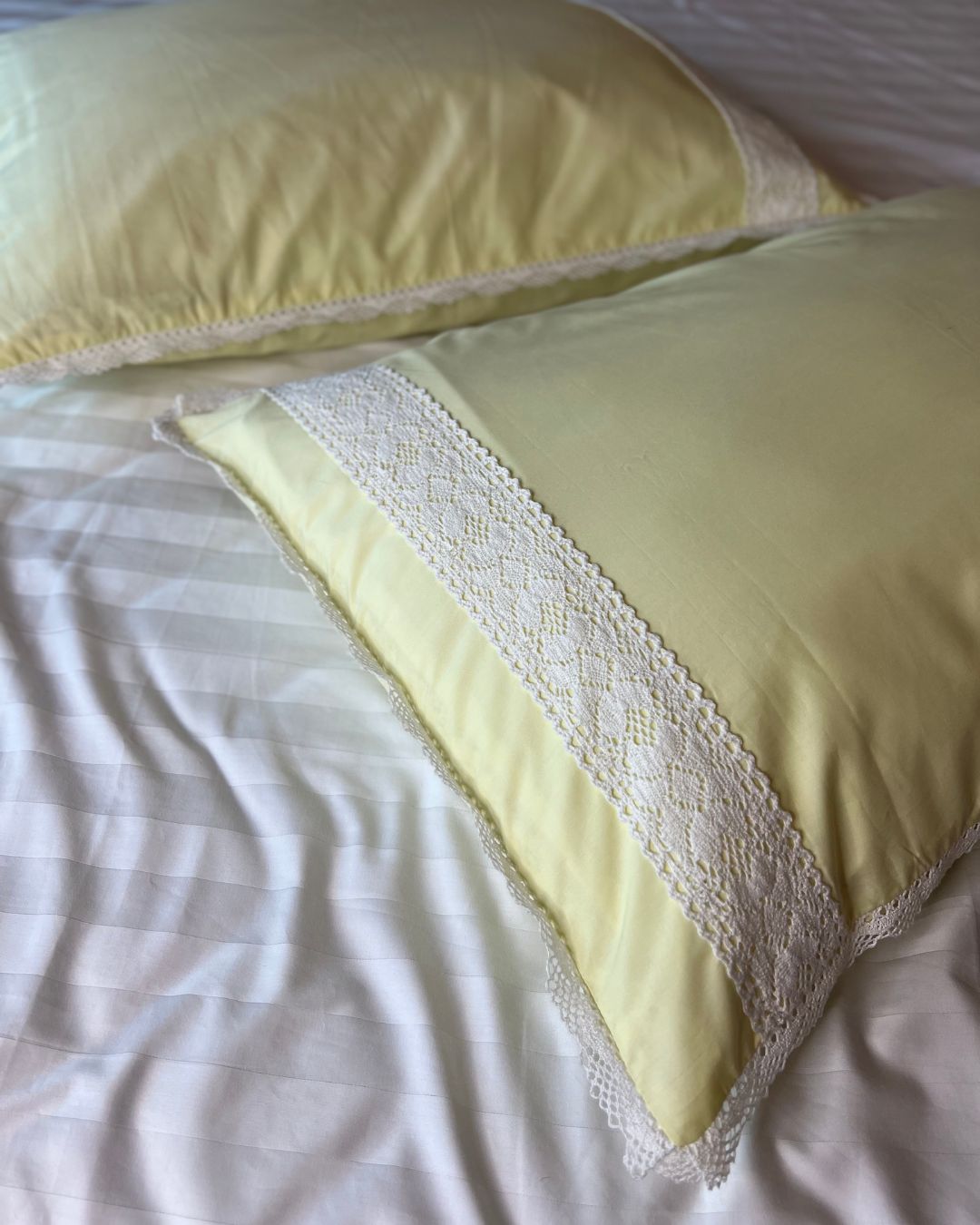 Jasmine Pillow Cases Lemon Yellow