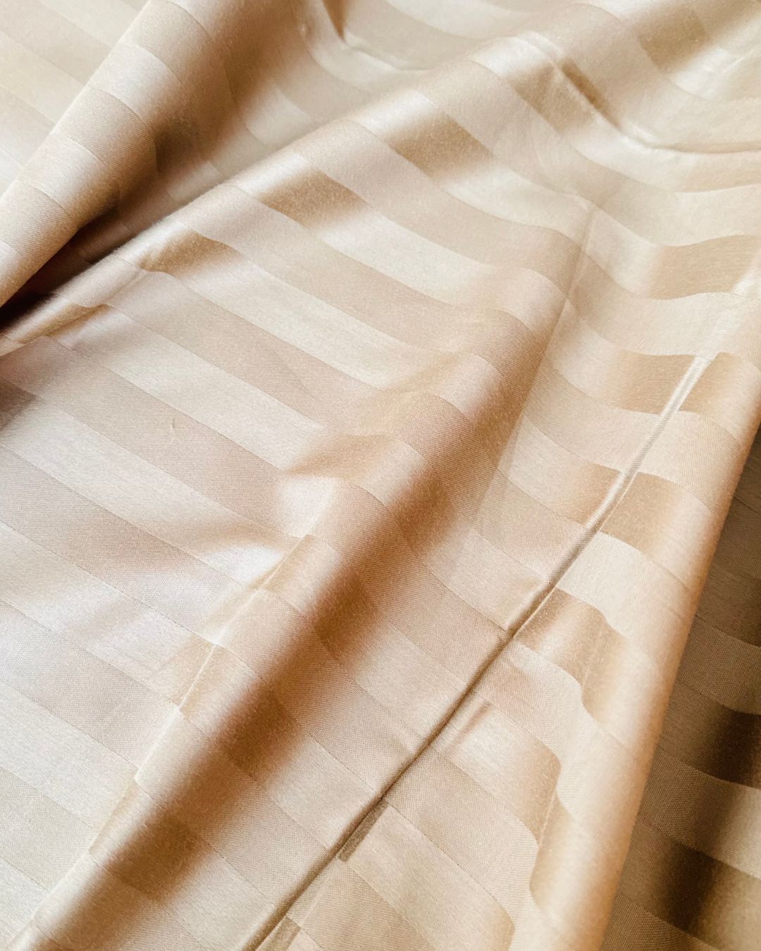 Sand Sateen Stripes Bedsheet Set
