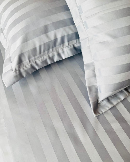 Silver Grey Sateen Bedsheet Set