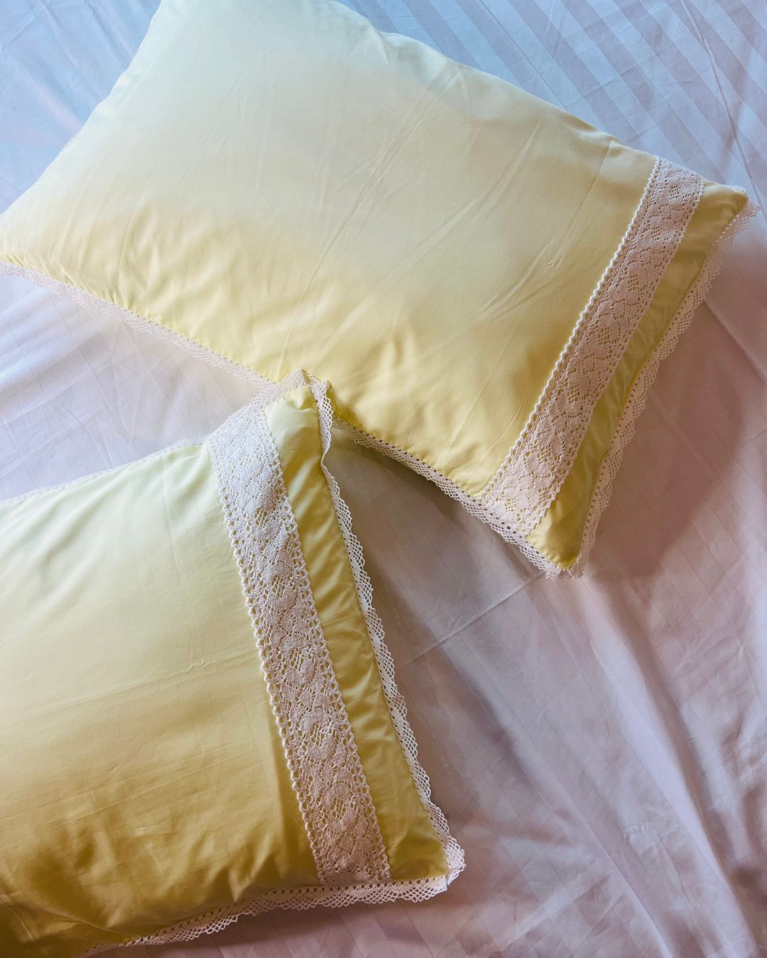 Jasmine Pillow Cases Lemon Yellow