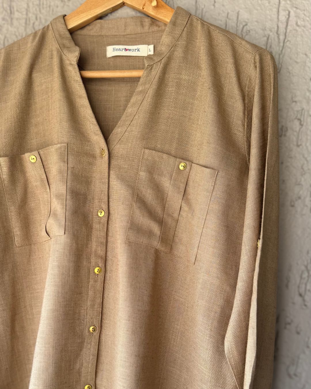 Audrey Linen Beige Shirt