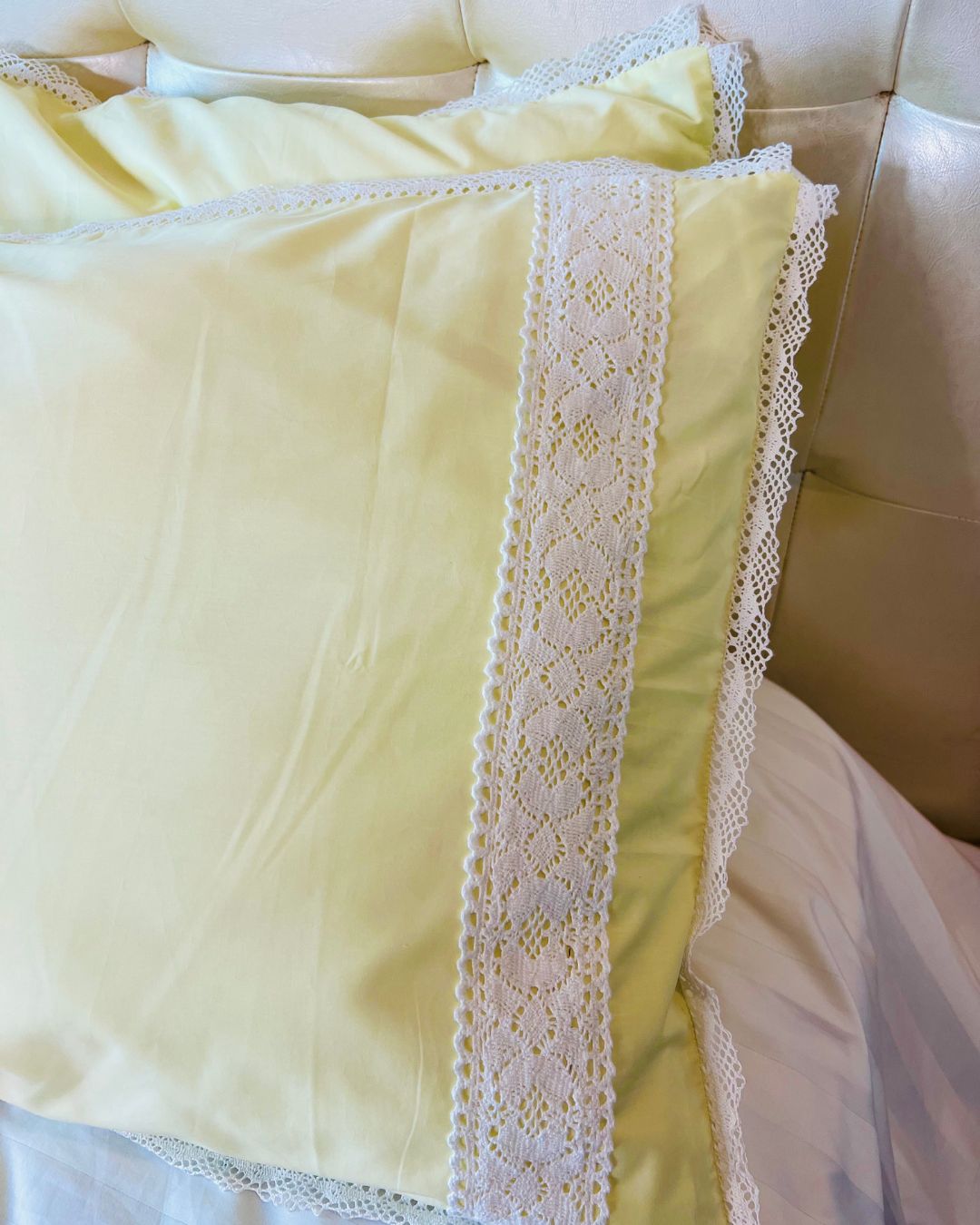 Jasmine Pillow Cases Lemon Yellow