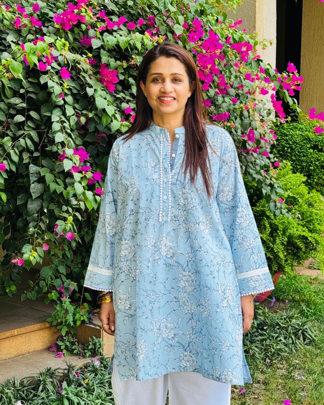 Sky Bloom Kurta