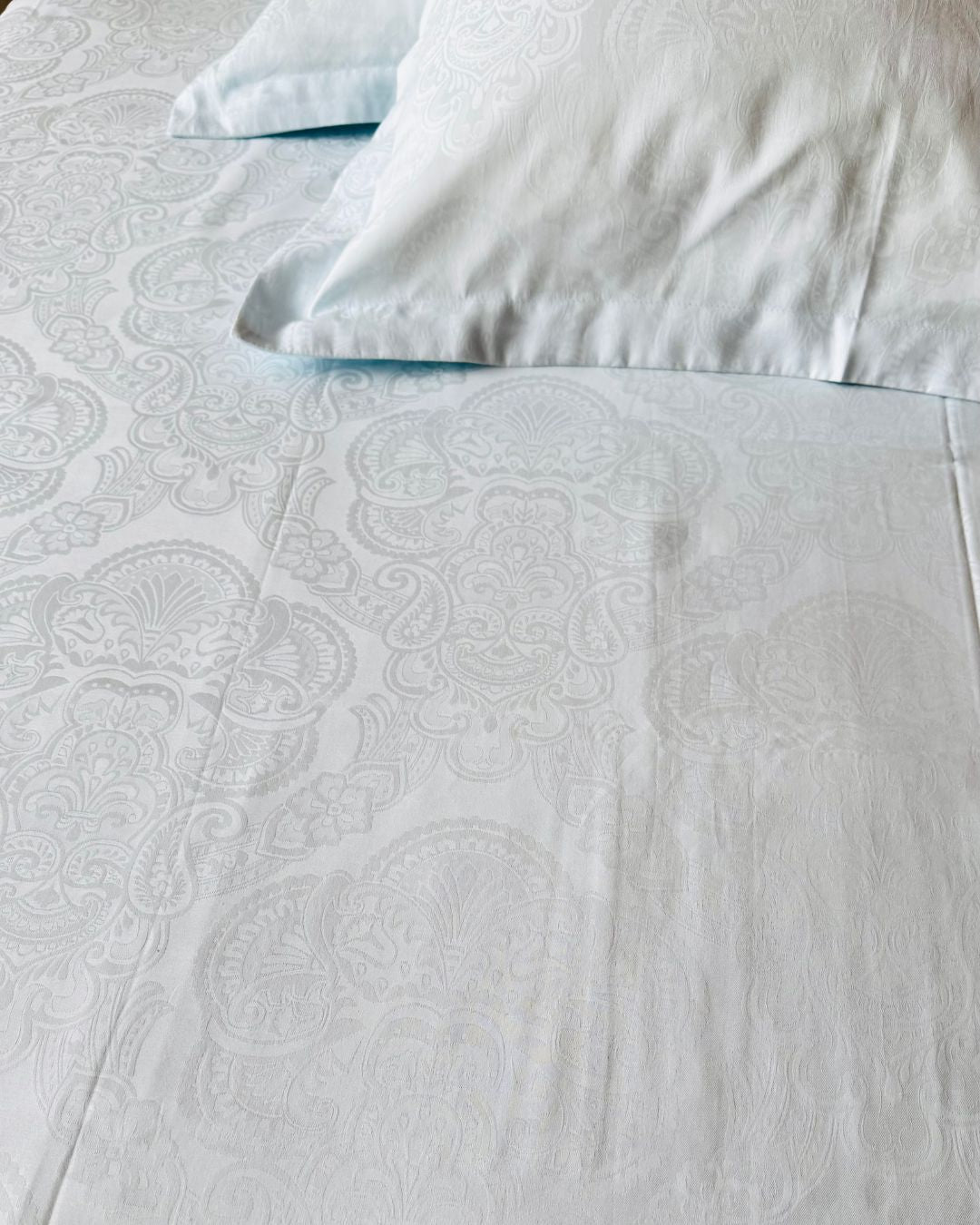 Jacquard Sky Blue Bedsheet Set