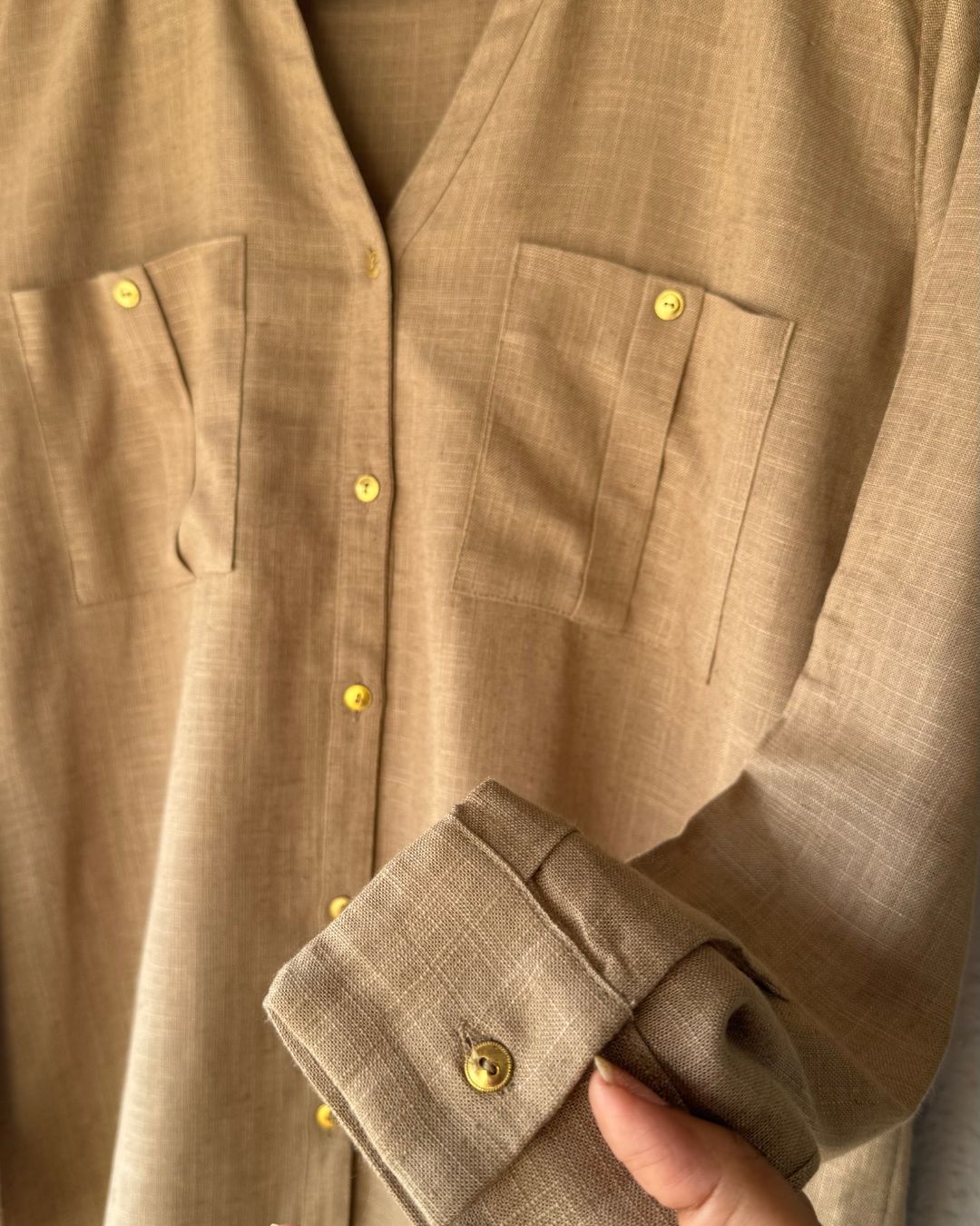 Audrey Linen Beige Shirt