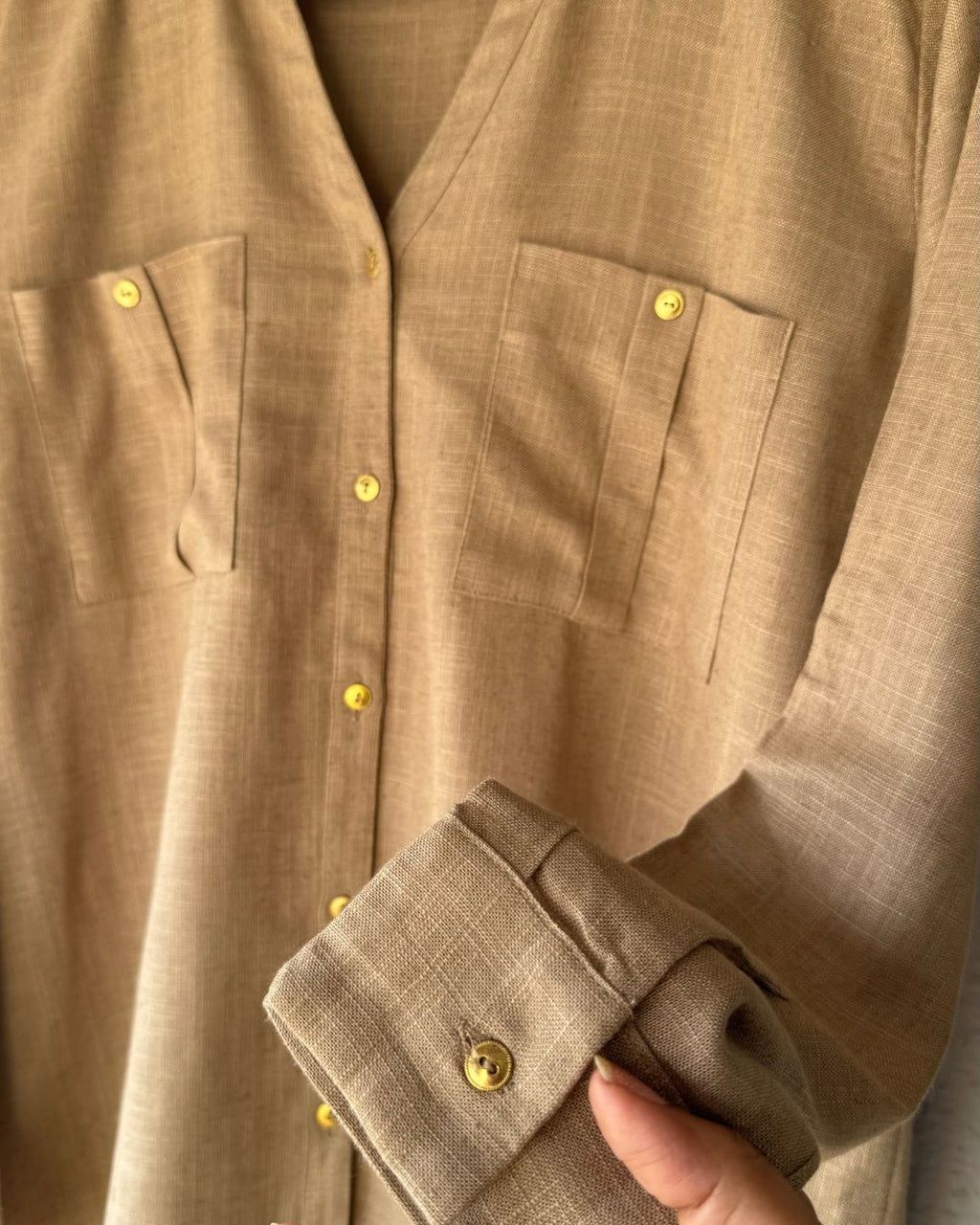Audrey Linen Beige Shirt