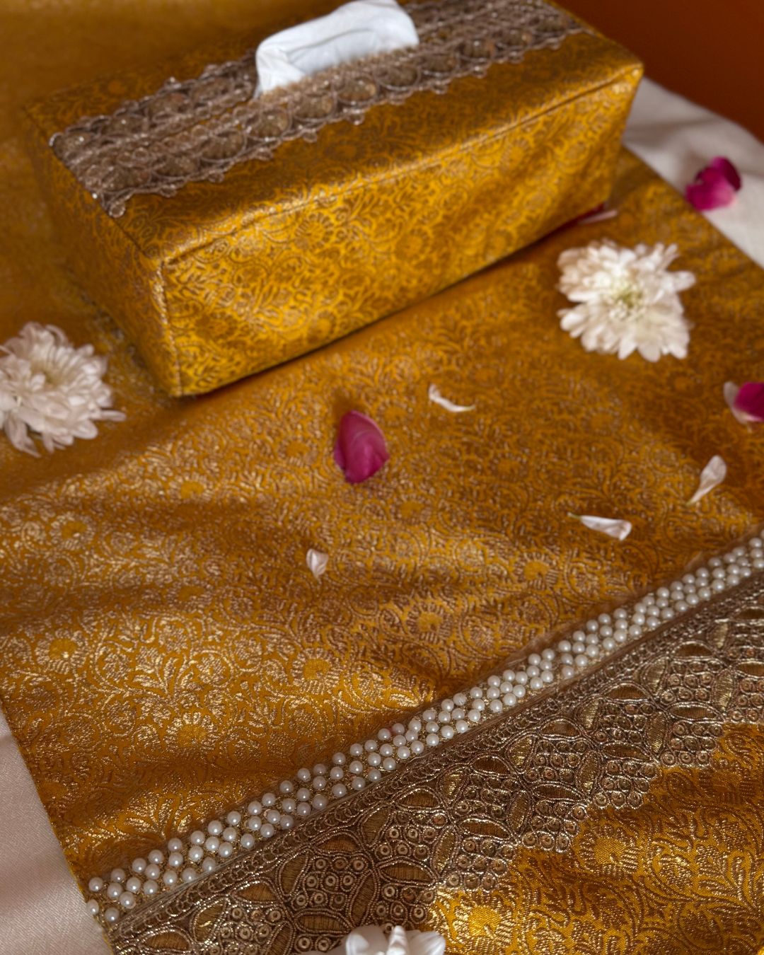 Deeya Marigold Silk Table Runner