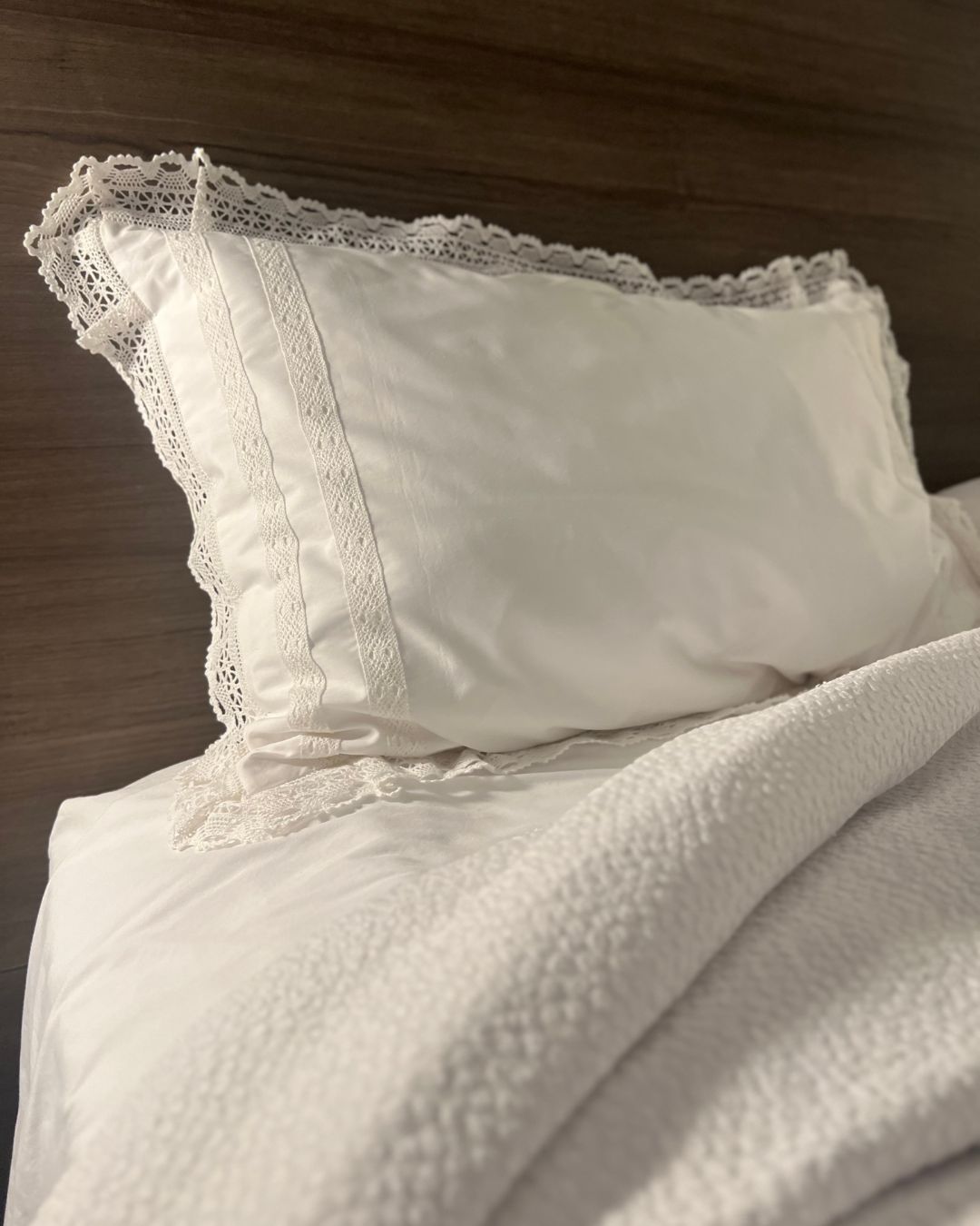 White Lotus Pillow Cases