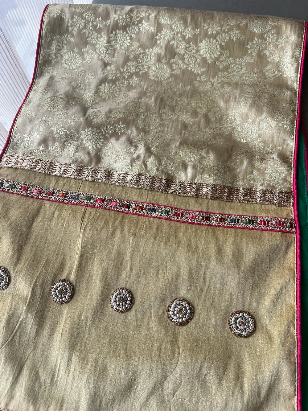 Banaras Gold Table Runner