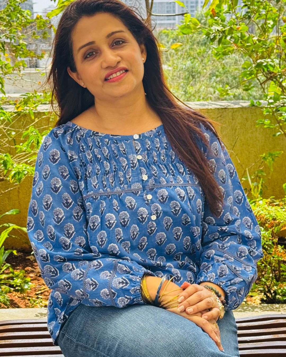 Wanderer Peasant Top Blue