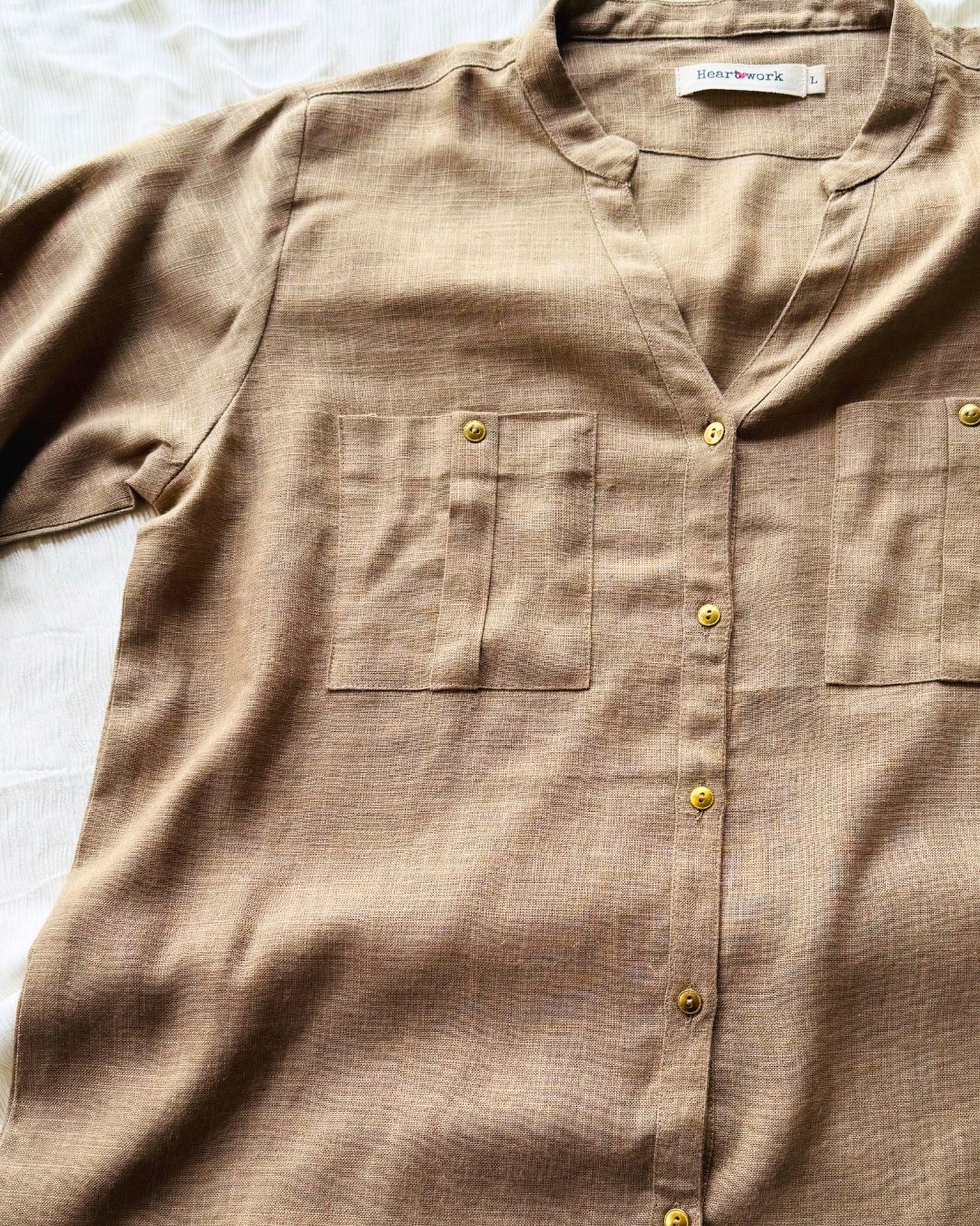 Audrey Linen Beige Shirt