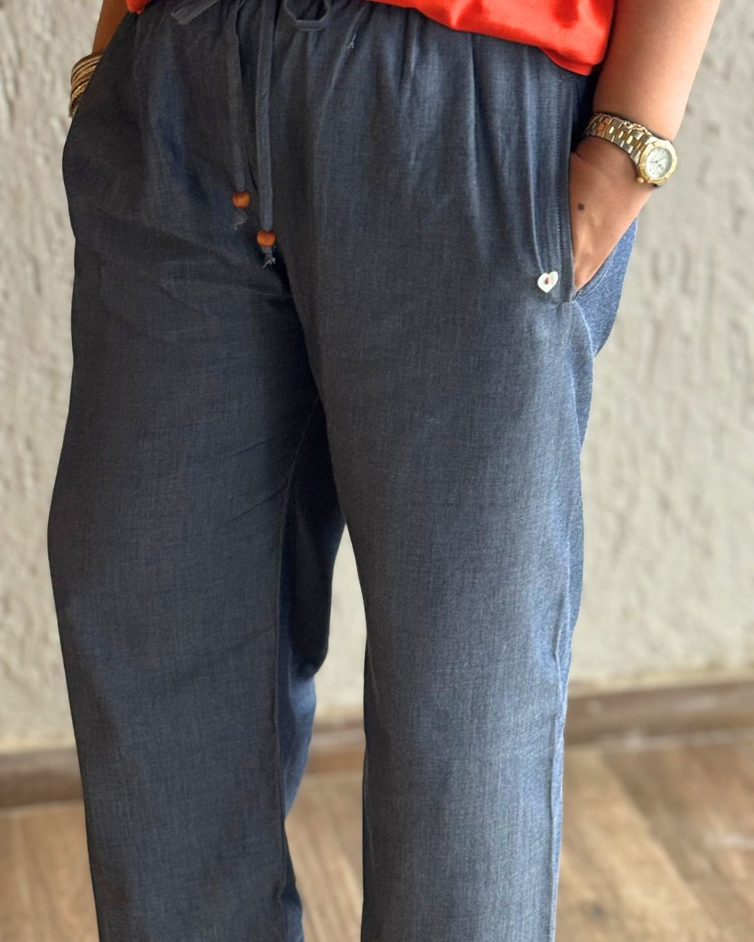 Chambray Denim Pants