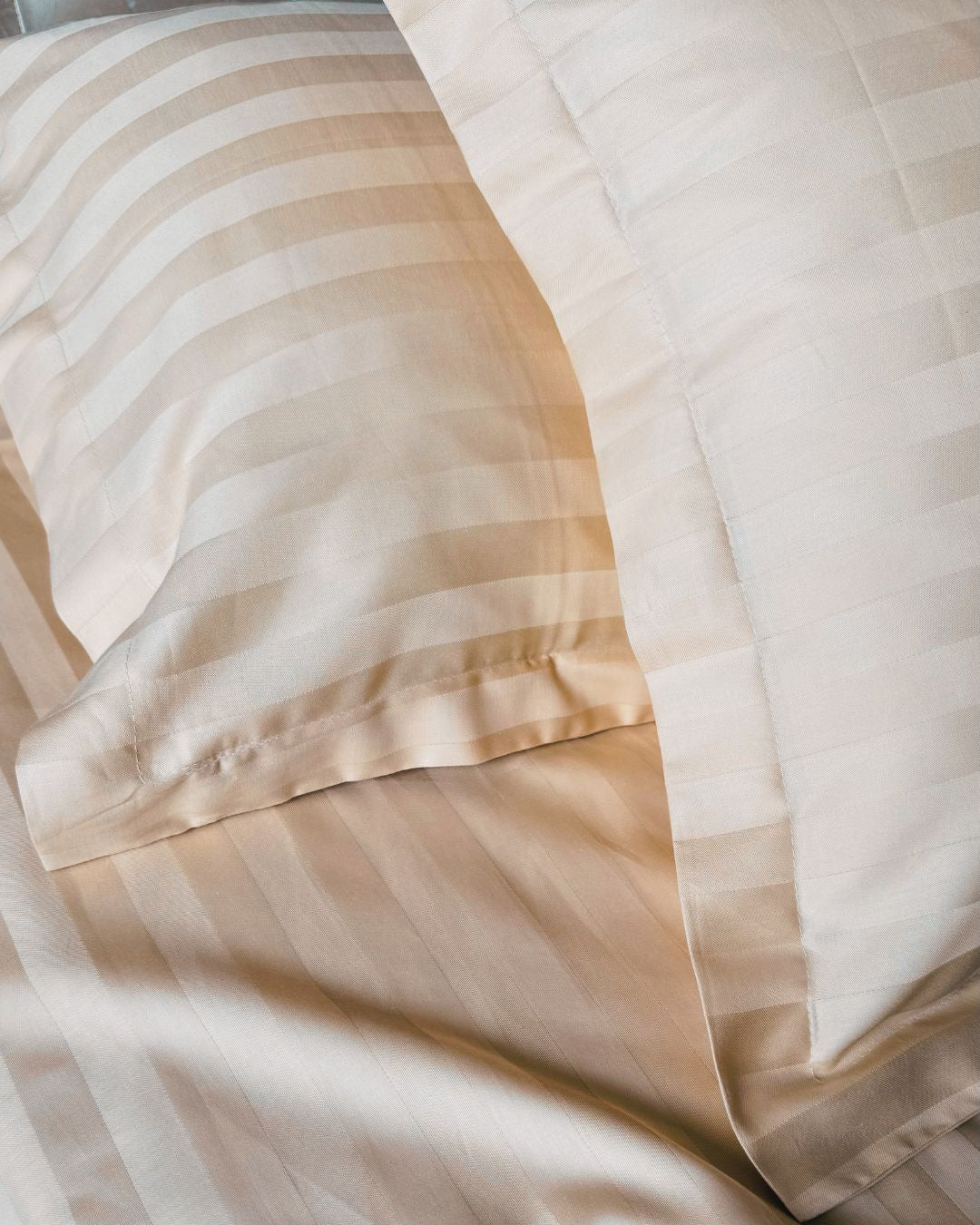 Sand Sateen Stripes Bedsheet Set